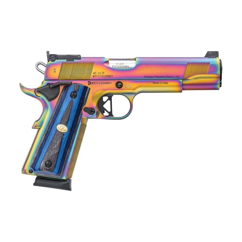 charles daly 440183 1911 empire full size frame 45 acp 8+1 5" stainless steel barreln nebula pvd steel serrated slide & frame w/beavertail, blue laminate grip Charles Daly 440183 1911 Empire Full Size Frame 45 ACP 8+1 5" Stainless Steel Barreln Nebula Sports South item 164996