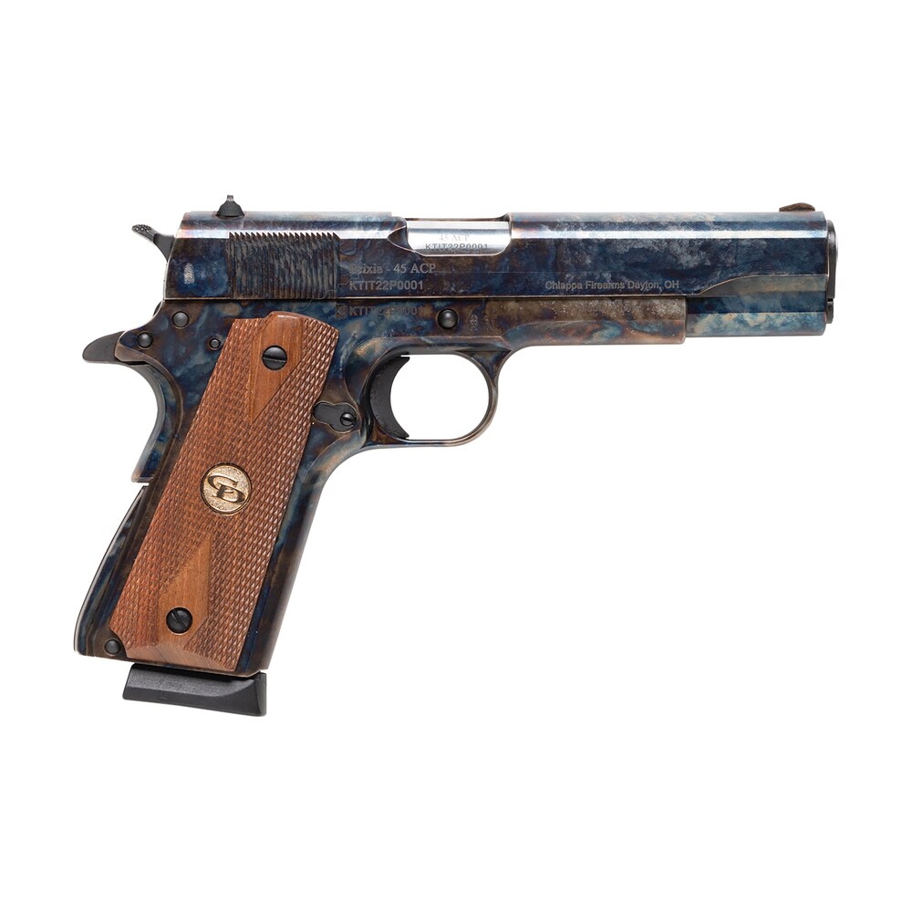 charles daly 440178 1911 field full size 45 acp 8+1 5" stainless steel barrel, color case hardened steel serrated slide & frame w/beavertail, checkered walnut grip Charles Daly 440178 1911 Field Full Size 45 ACP 8+1 5" Stainless Steel Sports South item 164998