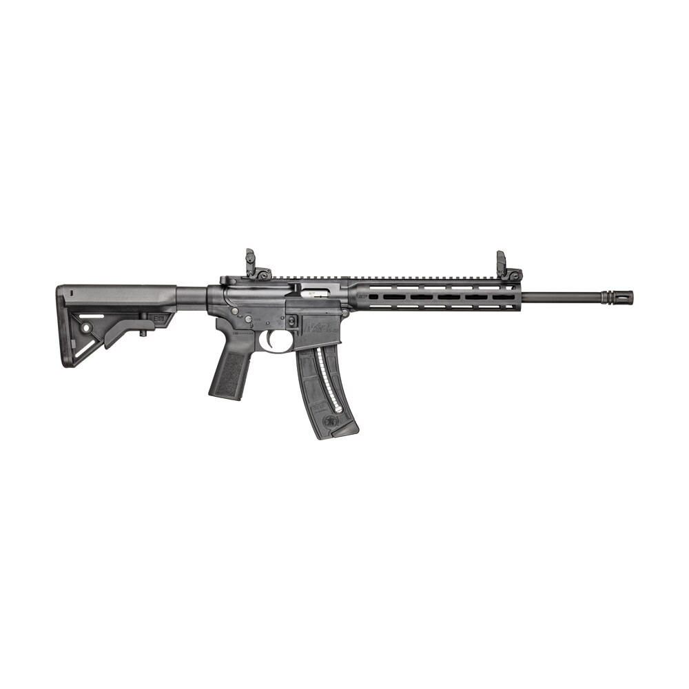 smith & wesson 14180 m&p15 22 sport 22 lr 25+1 16.50" black steel threaded barrel, picatinny rail polymer receiver, m lok polymer handguards, black polymer b5 bravo stock, black b5 type 23 grips Smith & Wesson 14180 M&P15-22 Sport 22 LR 25+1 16.50" Black Steel Threaded Sports South item 165264