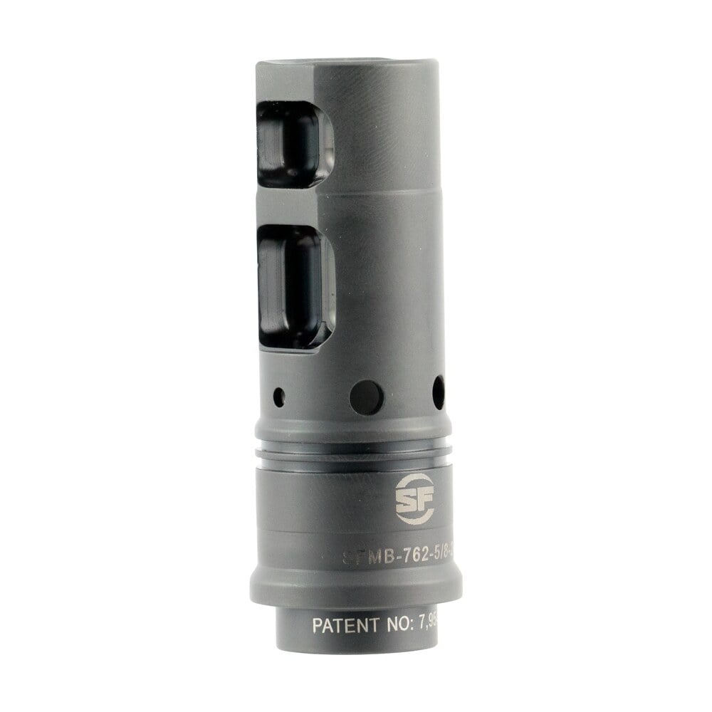surefire sfmb7625824 socom muzzle brake black dlc stainless steel with 5/8″ 24 tpi threads for 7.62mm ar 10 SureFire SFMB7625824 SOCOM Muzzle Brake Black DLC Stainless Steel Sports South item 1653