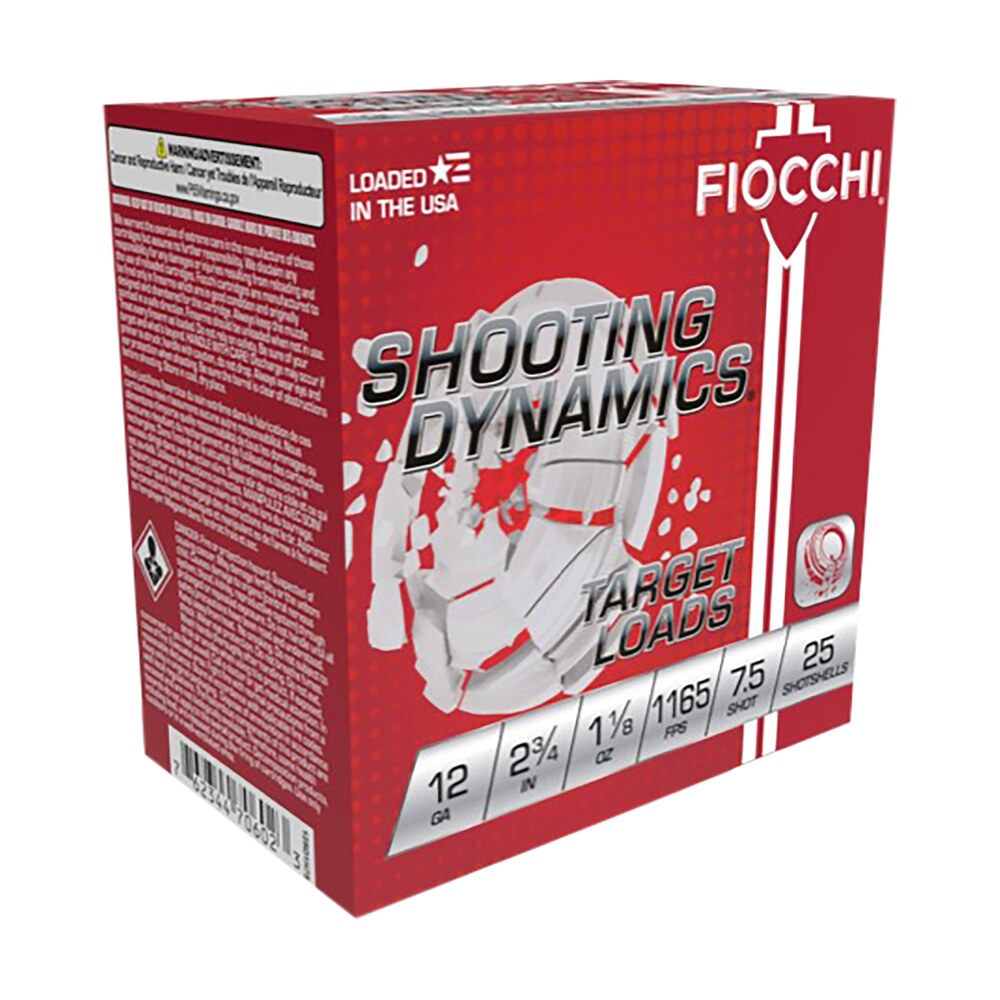 fiocchi 12sd18l7 shooting dynamics target 12gauge 2.75" 1 1/8oz 7.5shot 25 per box/10 case Fiocchi 12SD18L7 Shooting Dynamics Target 12Gauge 2.75" 1 1/8oz 7.5Shot 25 Per Box/10 Case Sports South item 165301