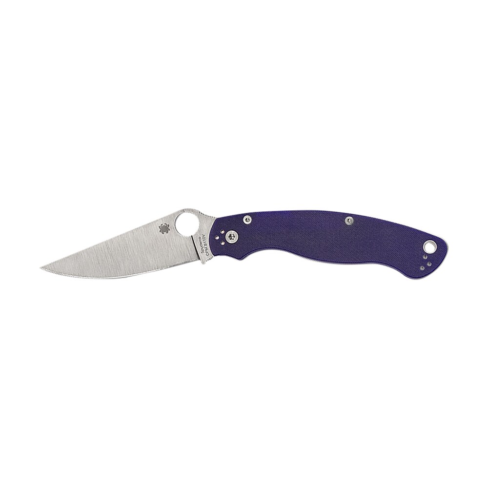 spyderco c36gpdbl2 military 2 4" folding plain satin cpm s30v ss blade, dark blue textured g10 handle Spyderco C36GPDBL2 Military 2 4" Folding Plain Satin CPM S30V SS Blade, Dark Blue Textured G10 Sports South item 165428