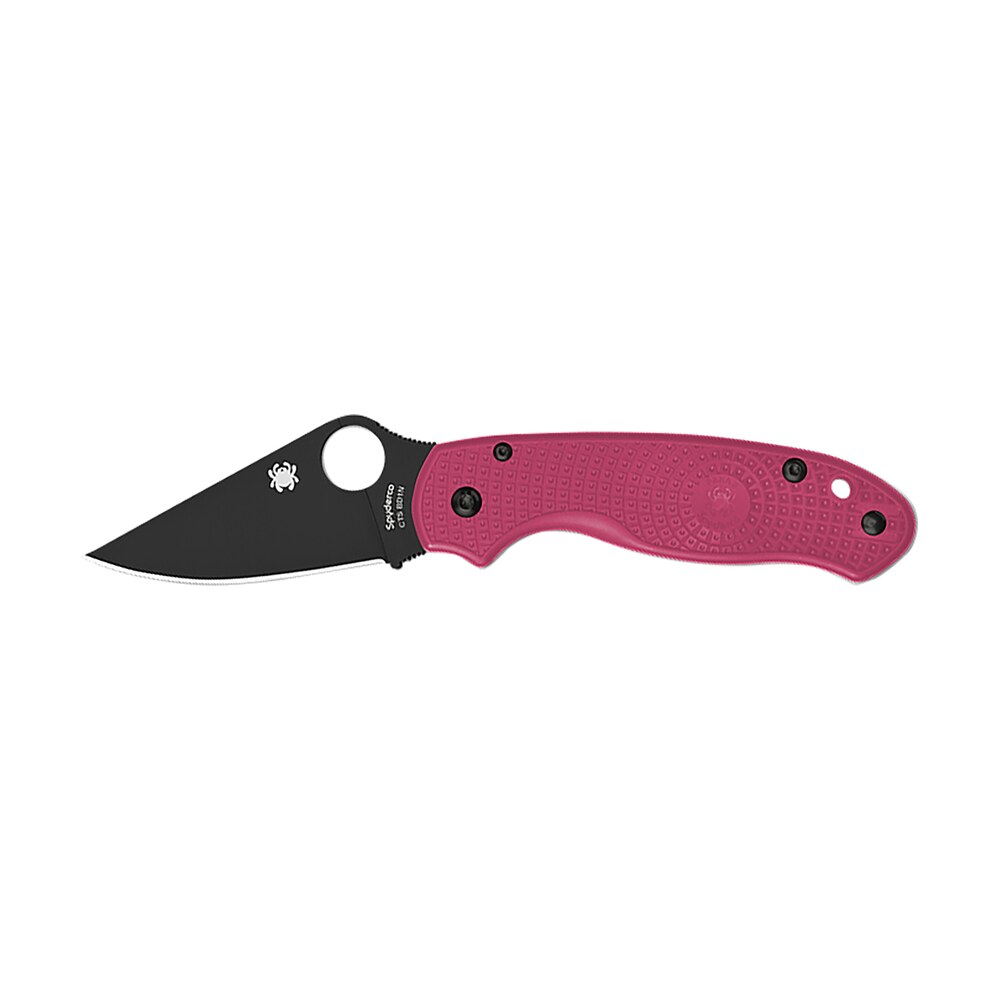 spyderco c223ppnbk para 3 lightweight breast cancer edc 2.93" folding plain black dlc bd1n ss blade, pink textured frn handle Spyderco C223PPNBK Para 3 Lightweight Breast Cancer EDC 2.93" Folding Plain Black DLC BD1N SS Sports South item 165430