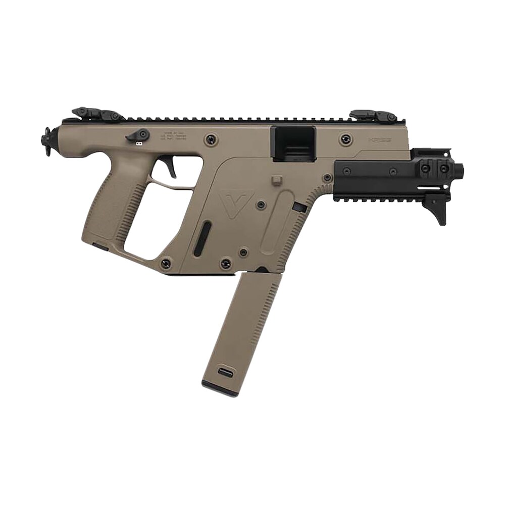 kriss usa kv45pfd30 vector sdp enhanced g2 45 acp 30+1 6.50" black nitride threaded barrel, flat dark earth picatinny rail top & bottom, mk5m modular rail Kriss USA KV45PFD30 Vector SDP Enhanced G2 45 ACP 30+1 6.50" Black Nitride Threaded Sports South item 165852