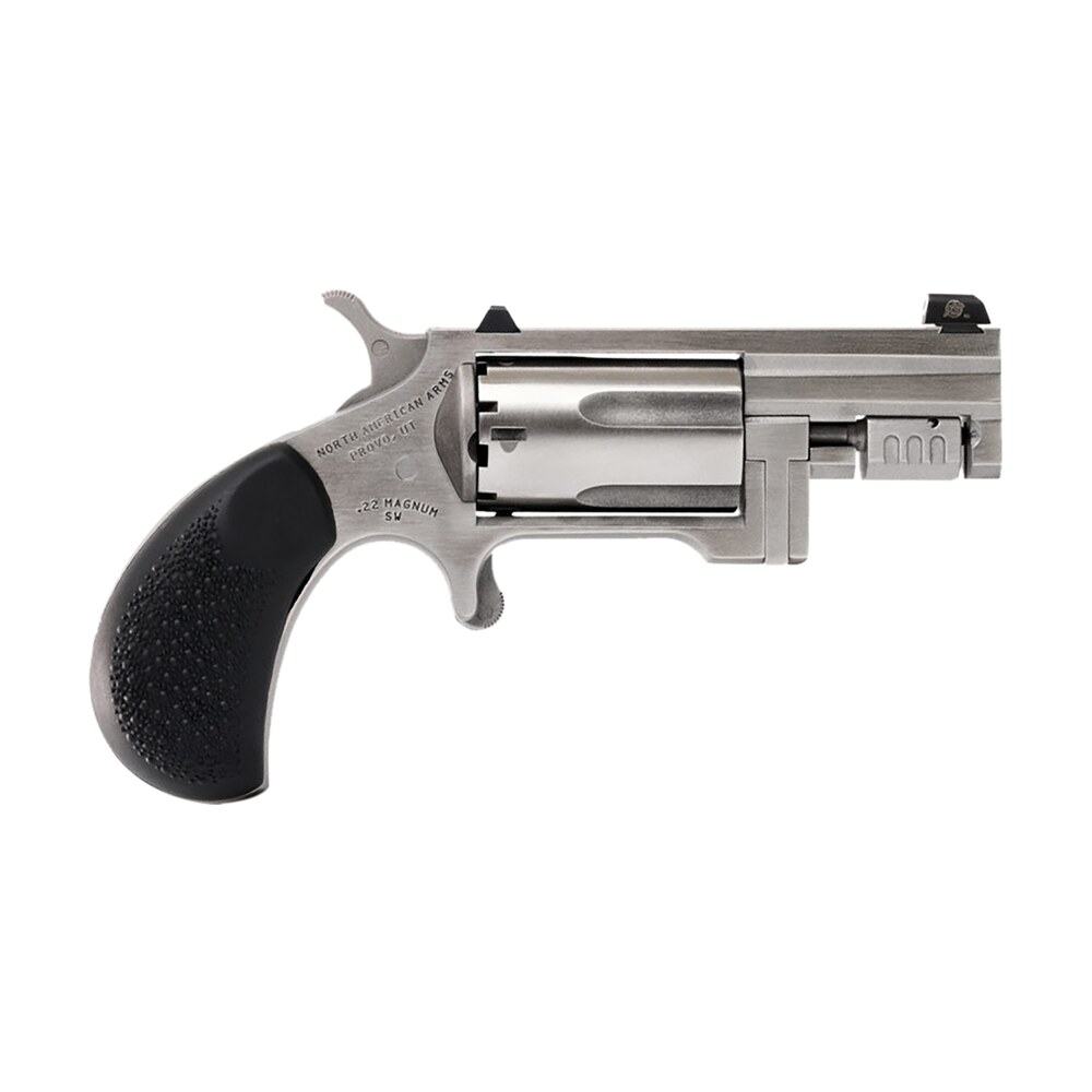 north american arms sntc sentinel conversion 22 wmr/22 lr 5 shot 1.42" matte stainless steel barrel, stainless cylinder, matte stainless steel frame ,slip on rubber pebble grip, exposed hammer North American Arms SNTC Sentinel Conversion 22 WMR/22 LR 5 Shot 1.42" Matte Stainless Steel Sports South item 165934