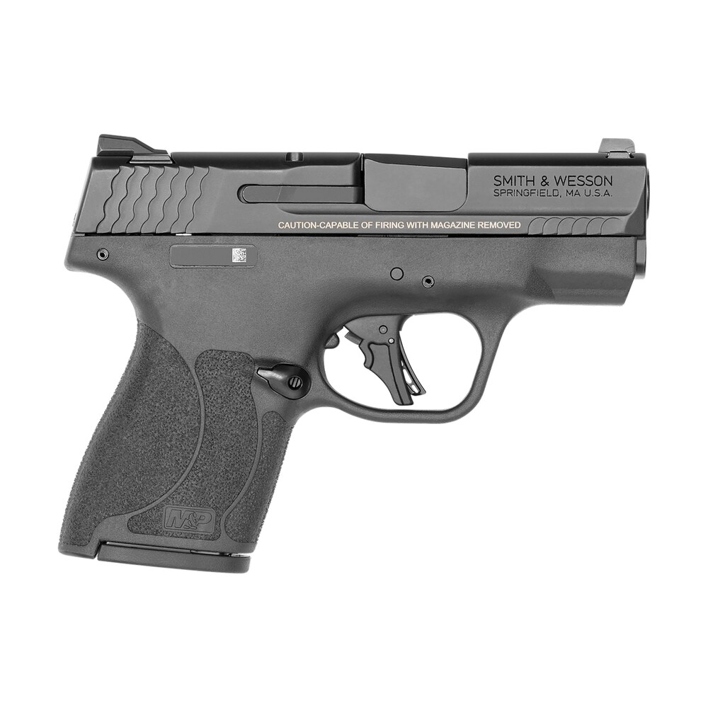 smith & wesson 14203 m&p shield plus micro compact frame 9mm luger 10+1 3.10" black armornite steel barrel & serrated slide, black polymer frame, black polymer grip, thumb safety Smith & Wesson 14203 M&P Shield Plus Micro-Compact Frame 9mm Luger 10+1 3.10" Black Sports South item 166066