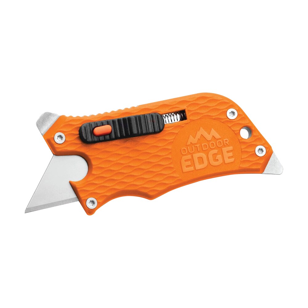 outdoor edge swb10c slidewinder 3.50" long, plain utility blade, orange gnr/ss handle, screwdriver, bottle opener Outdoor Edge SWB10C SlideWinder 3.50" Long, Plain Utility Blade, Orange GNR/SS Handle, Sports South item 166105