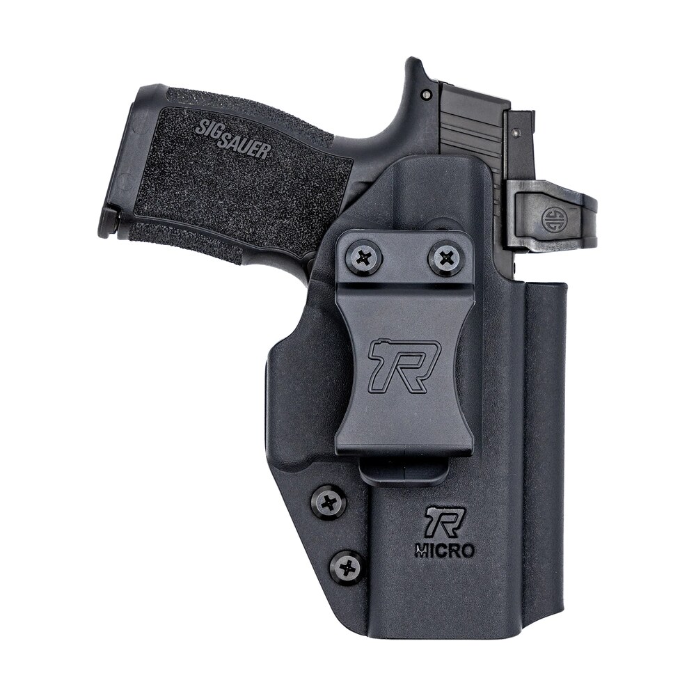 rounded gear rgunvrslcmpctblk universal kydex iwb black kydex belt clip fits compact sized handguns right hand Rounded Gear RGUNVRSLCMPCTBLK Universal Kydex IWB Black Kydex Belt Clip Sports South item 166165