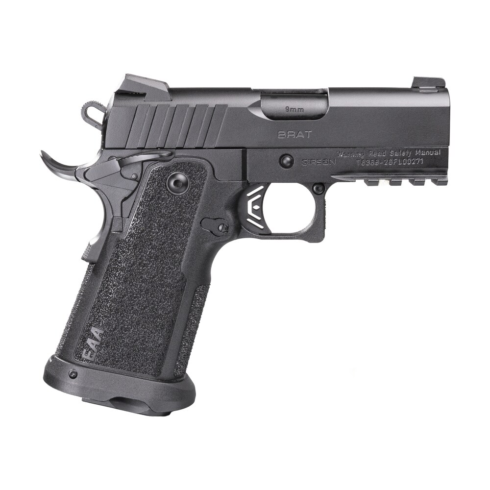 girsan 395035 witness2311 9mm luger 17+1 3.40" black steel barrel, black serrated steel slide, black polymer frame w/beavertail & picatinny rail, black checkered polymer grip, ambidextrous Girsan 395035 Witness2311 9mm Luger 17+1 3.40" Black Steel Sports South item 166180
