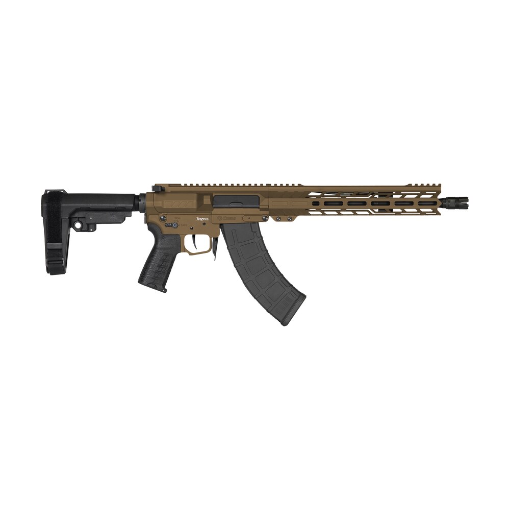 cmmg 76ab60amb banshee mk47 7.62x39mm 30+1 12.50" black nitride medium taper threaded barrel, eml 11" m lok handguards, midnight bronze cerakote aluminum picatinny rail receiver, cmmg zeroed grips CMMG 76AB60AMB Banshee MK47 7.62x39mm 30+1 12.50" Black Nitride Medium Taper Threaded Sports South item 166442