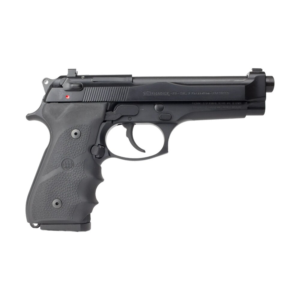 beretta usa j92f700m 92fs brigadier full size frame 9mm luger 15+1 4.70" black inox steel barrel, black bruniton serrated steel slide, black aluminum frame w/beavertail, da/sa, ambidextrous Beretta USA J92F700M 92FS Brigadier Full Size Frame 9mm Luger 15+1 4.70" Black Inox Steel Sports South item 166704