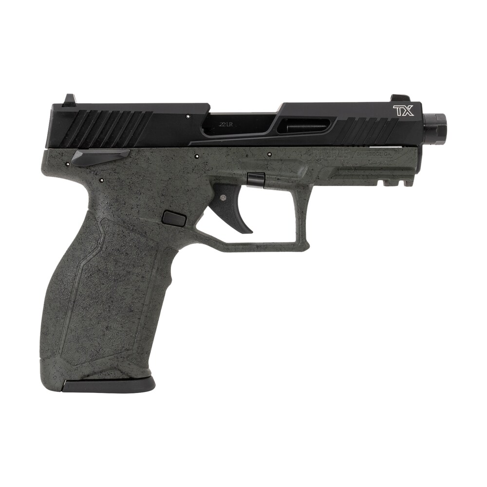 taurus 1 2tx22141sp2 10 tx22 gen 2 full size frame 22 lr 10+1 4.10" threaded barrel, serrated slide, polymer frame w/picatinny rail, right hand Taurus 1-2TX22141SP2-10 TX22 Gen 2 Full Size Frame 22 LR 10+1 4.10" Threaded Sports South item 166859