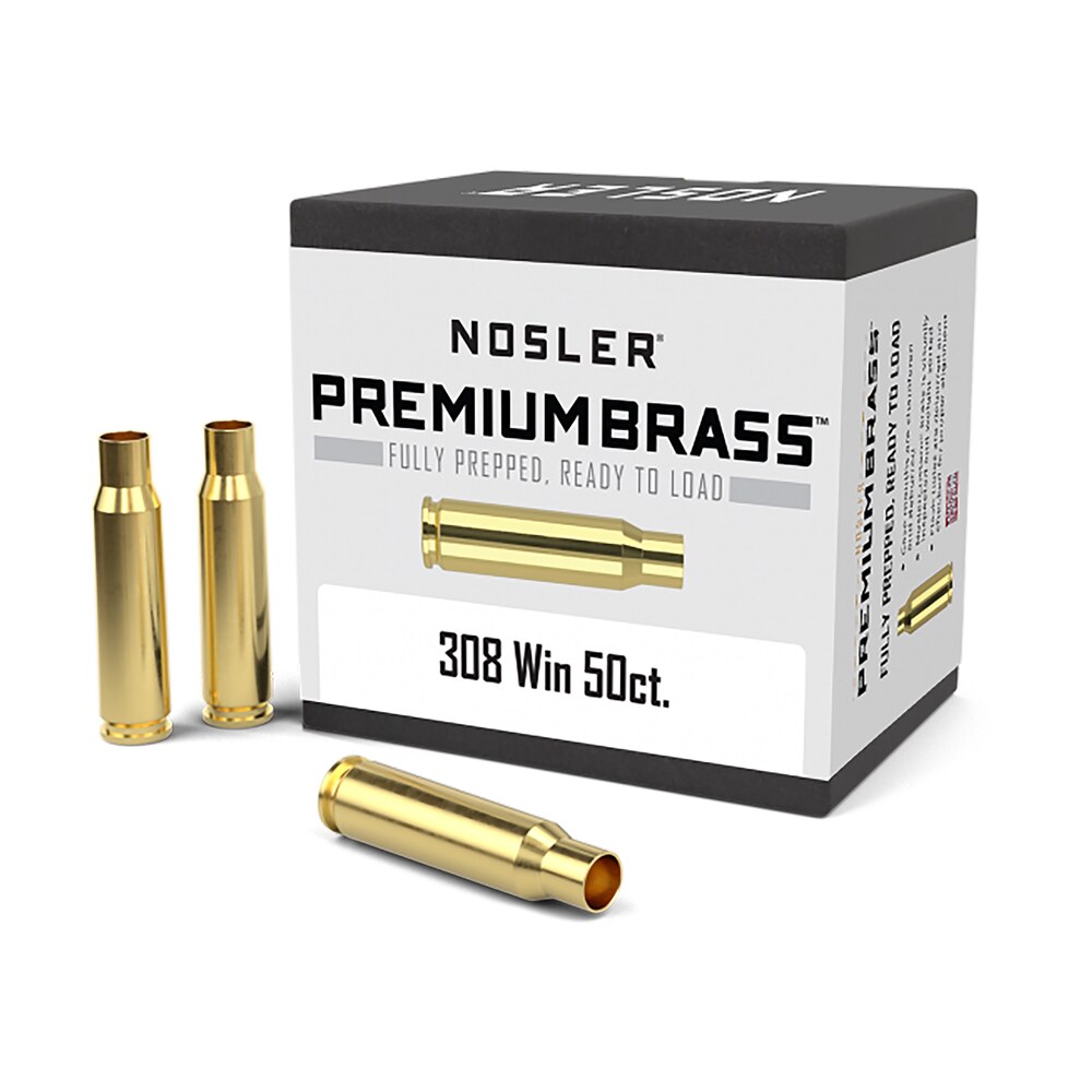 nosler 10225 premium brass unprimed cases 308win rifle brass 50/box Nosler 10225 Premium Brass Unprimed Cases 308Win Rifle Brass 50/Box Sports South item 16697