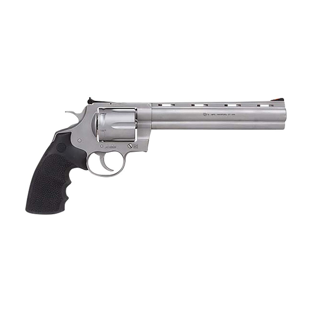 colt mfg pythonsm8rts python 357 mag/38 special 6 shot 8" bead blasted vent rib barrel, cylinder & frame, black rubber grip, exposed hammer Colt Mfg PYTHONSM8RTS Python 357 Mag/38 Special 6 Shot 8" Bead Blasted Vent Rib Sports South item 167126
