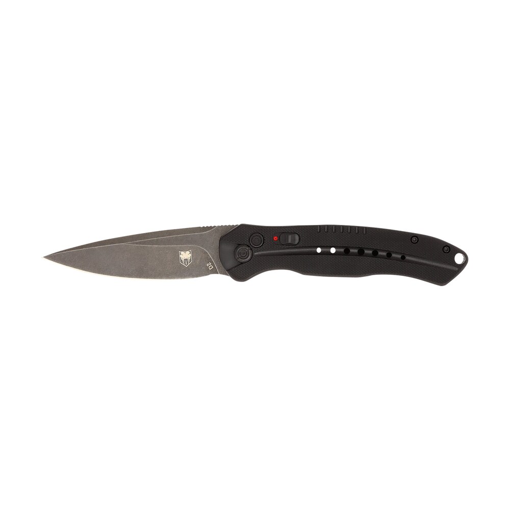 cobratec knives blkdiabloauto diablo 3.50" folding black stonewashed d2 steel blade, 4.75" black textured g10 scales handle CobraTec Knives BLKDIABLOAUTO Diablo 3.50" Folding Black Stonewashed D2 Steel Blade, 4.75" Sports South item 167297