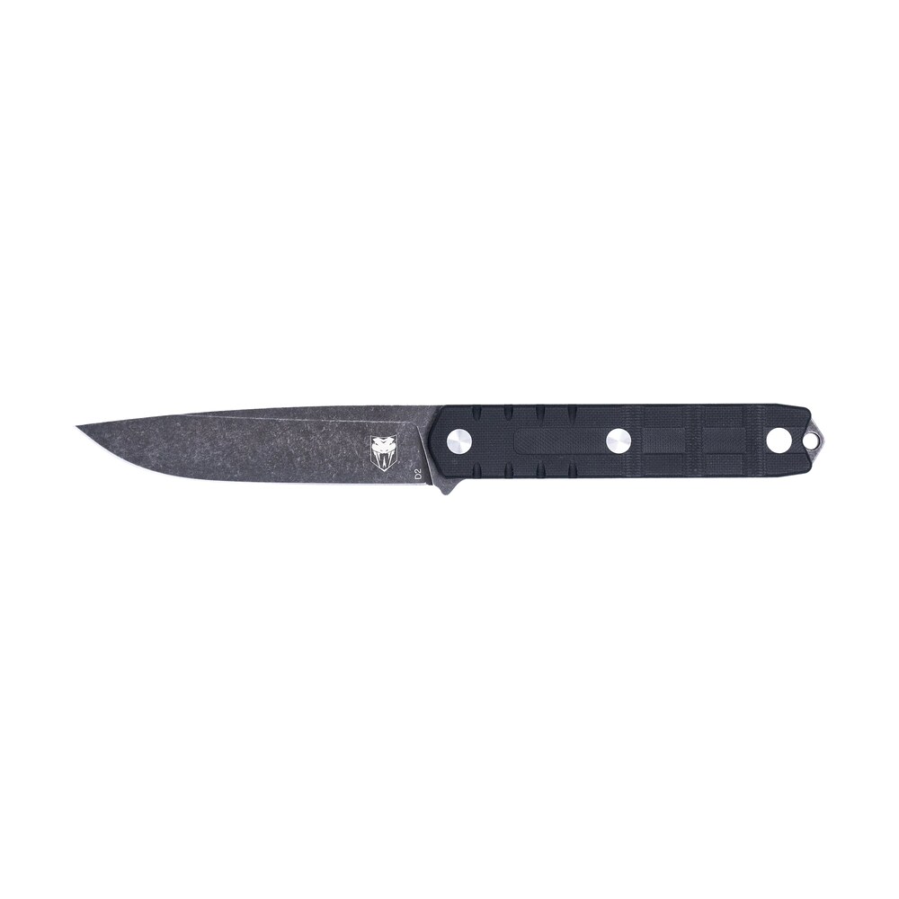 cobratec knives ctowblkdns outdoor warrior 4.50" fixed drop point plain stonewashed d2 steel blade, 4.75" black textured g10 scales handle CobraTec Knives CTOWBLKDNS Outdoor Warrior 4.50" Fixed Drop Point Plain Stonewashed D2 Steel Sports South item 167303