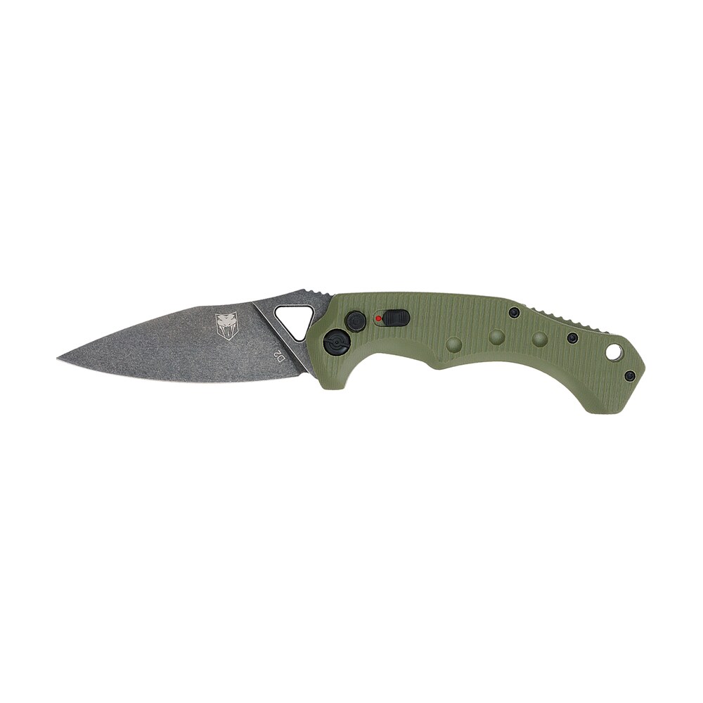 cobratec knives odgafryk ryker 3.75" folding plain black stonewashed d2 steel blade, 5" od green textured g10 handle CobraTec Knives ODGAFRYK Ryker 3.75" Folding Plain Black Stonewashed D2 Steel Blade, 5" OD Sports South item 167311