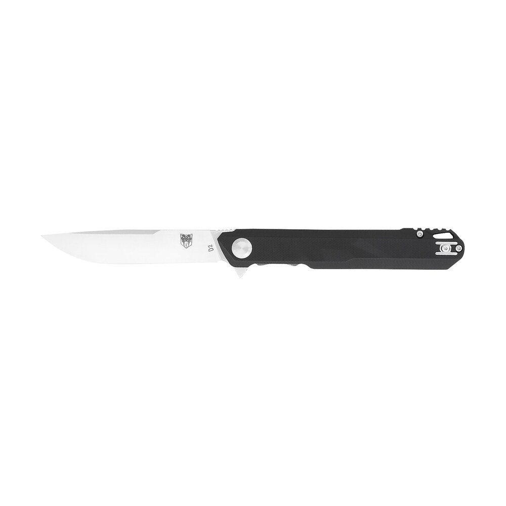 cobratec knives ctmonblk monarch 3.50" folding plain satin d2 steel blade, 4.75" black g10 handle CobraTec Knives CTMONBLK Monarch 3.50" Folding Plain Satin D2 Steel Blade, 4.75" Black G10 Sports South item 167312