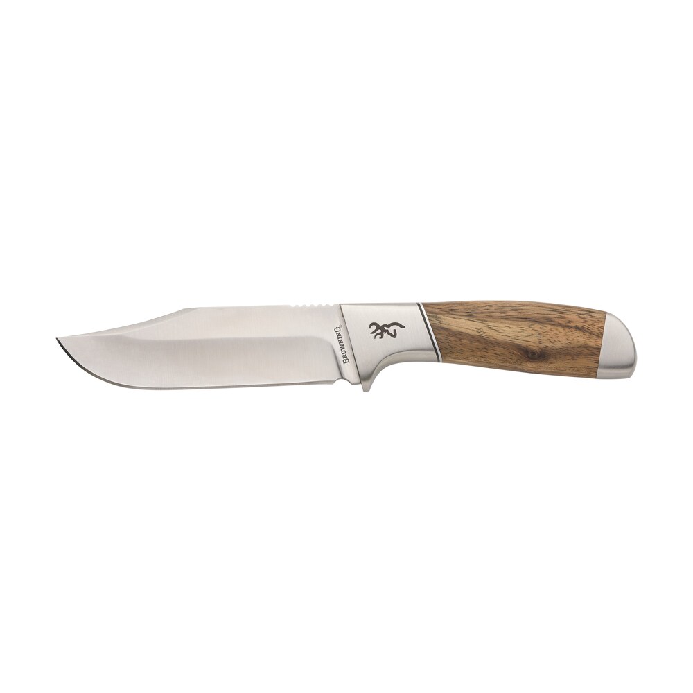 browning 3220537 sage creek large 4.50" fixed clip point plain satin 9cr14mov ss blade, brown zebra wood handle Browning 3220537 Sage Creek Large 4.50" Fixed Clip Point Plain Satin 9Cr14MoV SS Blade, Brown Sports South item 167714