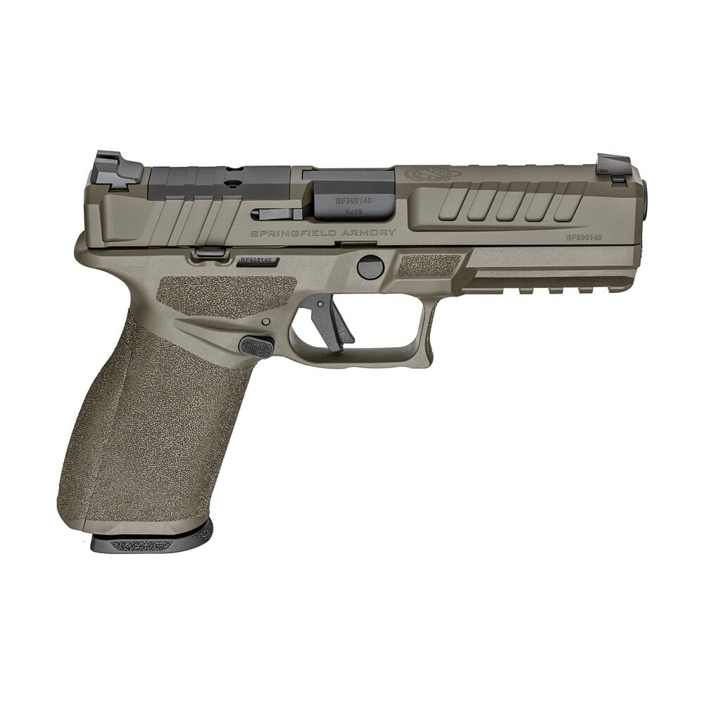 springfield armory ec9459gu echelon full size 9mm luger 20+1 4.50" black melonite steel barrel, od green cerakote optic ready/serrated steel slide & polymer frame w/picatinny rail, textured grip Springfield Armory EC9459GU Echelon Full Size 9mm Luger 20+1 4.50" Black Melonite Steel Sports South item 167765