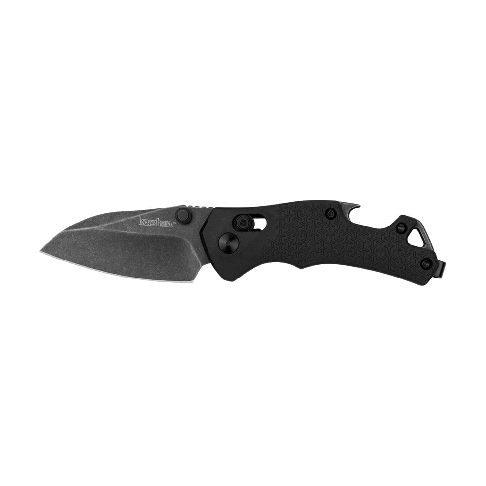 kershaw 8337 craze edc 2.35" folding reverse tanto plain blackwash 8cr13mov ss blade, black textured gfn handle Kershaw 8337 Craze EDC 2.35" Folding Reverse Tanto Plain Blackwash 8Cr13MoV SS Blade, Black Sports South item 167793