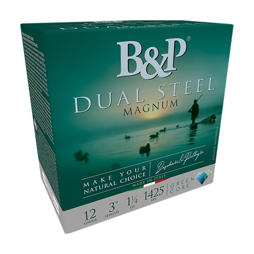 b&p ammunition 12b8ds23 dual steel 12gauge 3" 1 1/8oz 2/3shot 10 per box/10 case B&p Ammunition 12B8DS23 Dual Steel 12Gauge 3" 1 1/8oz 2/3Shot 10 Per Box/10 Case Sports South item 167979