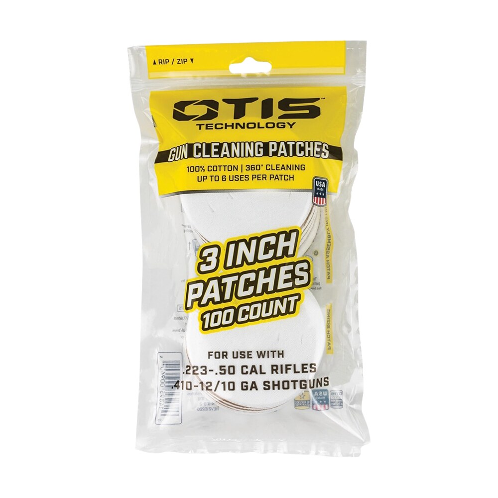 otis fg919100 all caliber cleaning patches multi caliber 3″ cotton 100 per pkg Otis FG919100 All Caliber Cleaning Patches Multi-Caliber 3" Cotton 100 Per Pkg Sports South item 16798