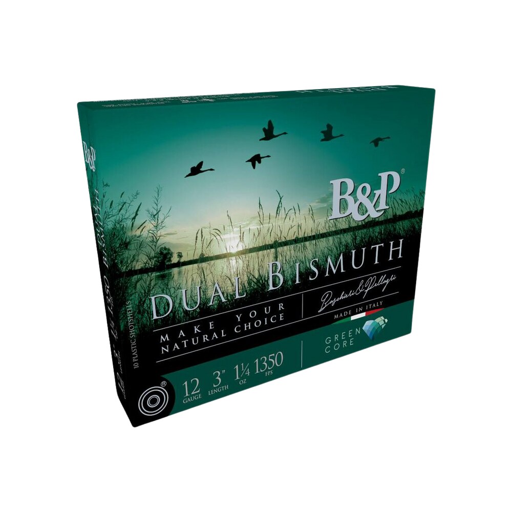 b&p ammunition 12b4db43 dual bismuth 12gauge 3" 1 1/4oz bismuth 3/4shot 10 per box/10 case B&p Ammunition 12B4DB43 Dual Bismuth 12Gauge 3" 1 1/4oz Bismuth 3/4Shot 10 Per Box/10 Case Sports South item 167982
