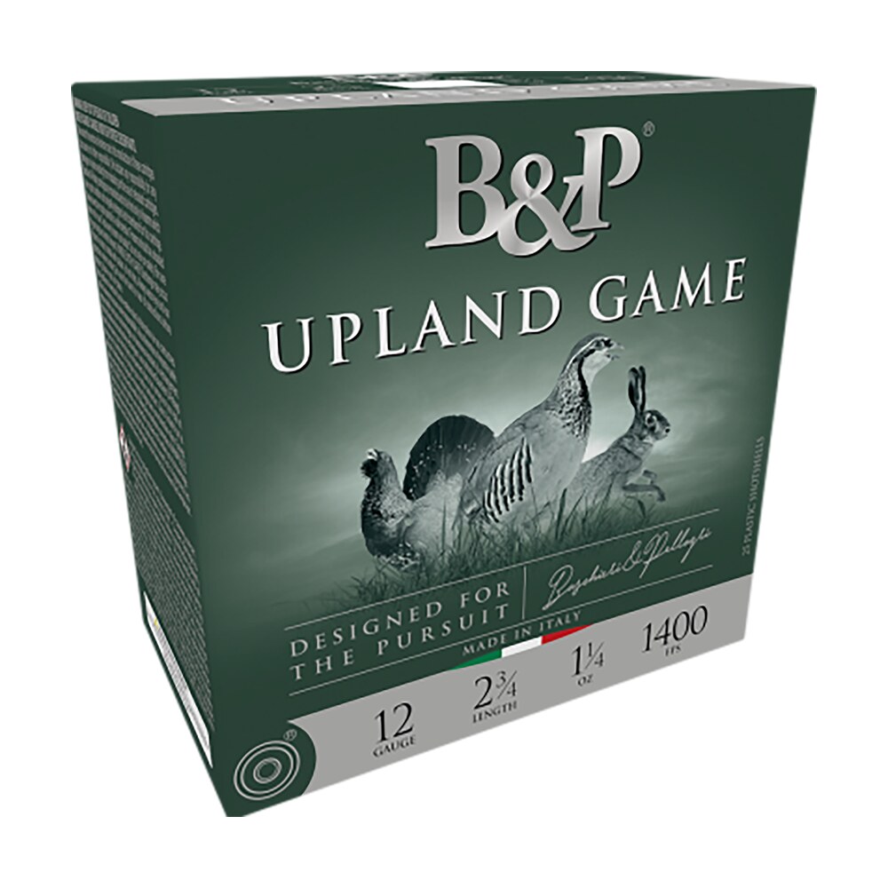 b&p ammunition 12b14up4 upland game 12gauge 2.75" 1 1/4oz 4shot 25 per box/10 case B&p Ammunition 12B14UP4 Upland Game 12Gauge 2.75" 1 1/4oz 4Shot 25 Per Box/10 Case Sports South item 168002