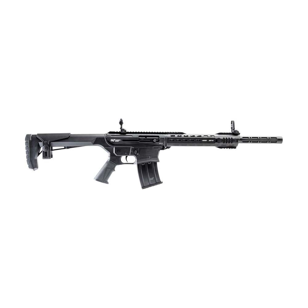 gforce arms gf251220 gf25 12 gauge semi auto 3" 5+1 20" black cerakote spiral threaded barrel, black cerakote picatinny rail aluminum receiver, black adjustable synthetic stock w/black rubber grip Gforce Arms GF251220 GF25 12 Gauge Semi-Auto 3" 5+1 20" Black Cerakote Spiral Threaded Sports South item 168480