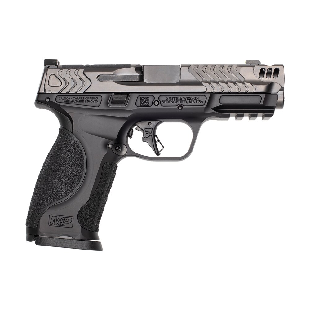 smith & wesson 13987 m&p m2.0 metal full size frame 9mm luger 17+1 4.22" black armornite stainless steel barrel gray armornite optic cut/serrated stainless steel slide black aluminum black polymer gri Smith & Wesson 13987 M&P M2.0 Metal Full Size Frame 9mm Luger 17+1 4.22" Black Sports South item 168572