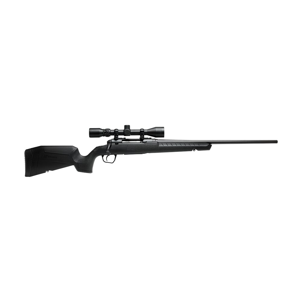 savage arms 32003 axis xp combo 243 win 4+1 22" matte black button rifled barrel, matte black drilled & tapped carbon steel receiver, fixed sporter black synthetic stock, weaver 3 9x40mm, right hand Savage Arms 32003 Axis XP Combo 243 Win 4+1 22" Matte Black Button Rifled Sports South item 168650