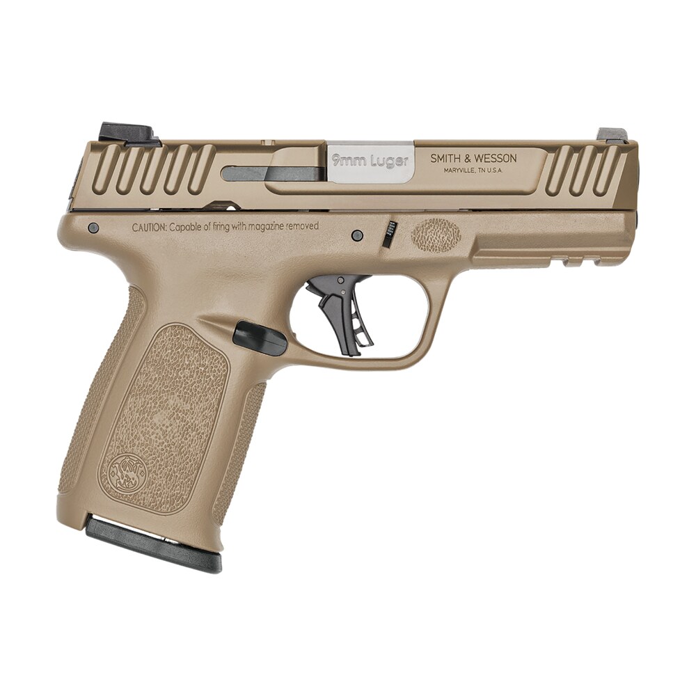 smith & wesson 14371 sd9 2.0 9mm luger 16+1 4" fde compact frame stainless steel slide textured grip Smith & Wesson 14371 SD9 2.0 9mm Luger 16+1 4" FDE Compact Frame Stainless Steel Slide Sports South item 169332