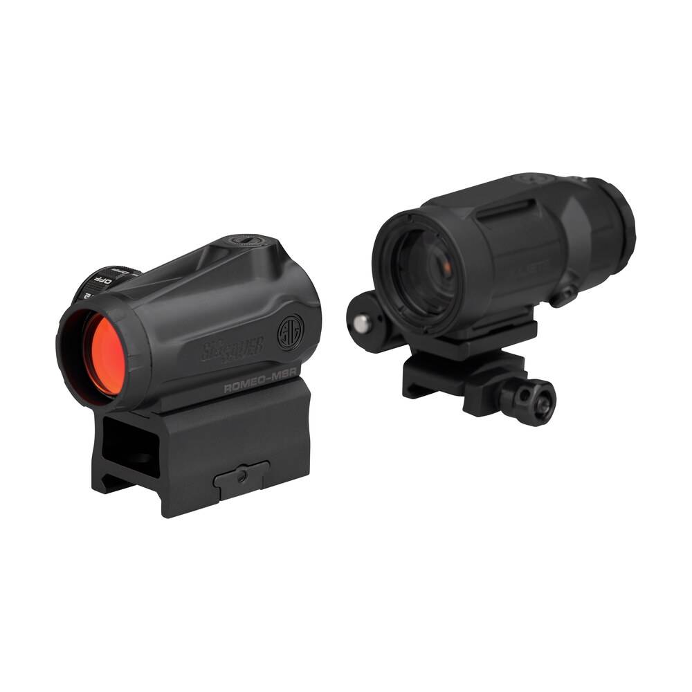 sig sauer electro optics sorjmsr501 romeo msr gen ii w/juliet5 micro magnifier black 1x20mm/5x42mm, 2 moa red dot and magnifier Sig Sauer Electro-Optics SORJMSR501 Romeo-MSR Gen II Sports South item 169371