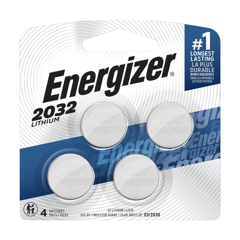 energizer 2032bp4c3 cr2032 lithium battery silver 3.0 v 235 mah, qty (4) single pack Energizer 2032BP4C3 CR2032 Lithium Battery Silver 3.0 V 235 mAh, Qty (4) Single Pack Sports South item 169592