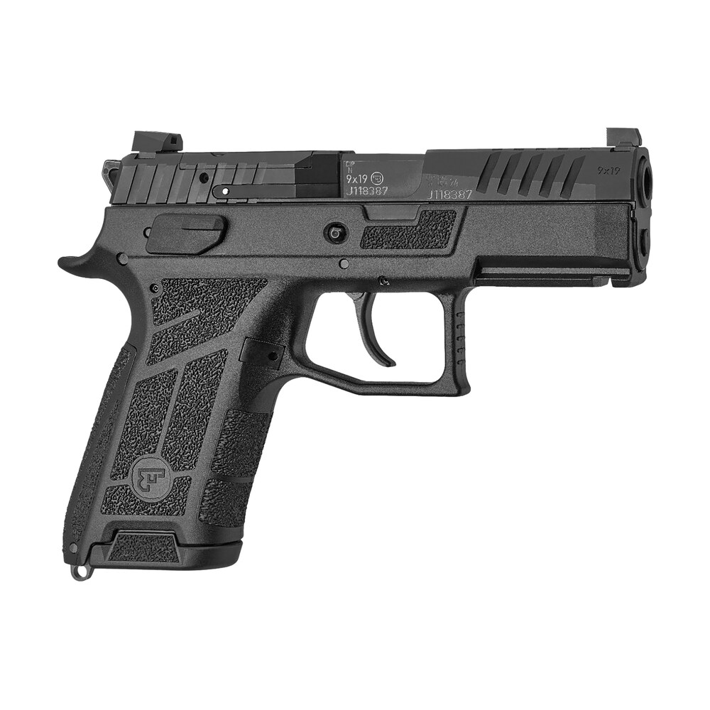 cz usa 01660 p 09 c nocturne compact frame 9mm luger 10+1 3.74" black steel barrel, black optic cut/serrated steel slide, black polymer frame w/picatinny rail, textured grip CZ-USA 01660 P-09 C Nocturne Compact Frame 9mm Luger 10+1 3.74" Black Steel Sports South item 169693