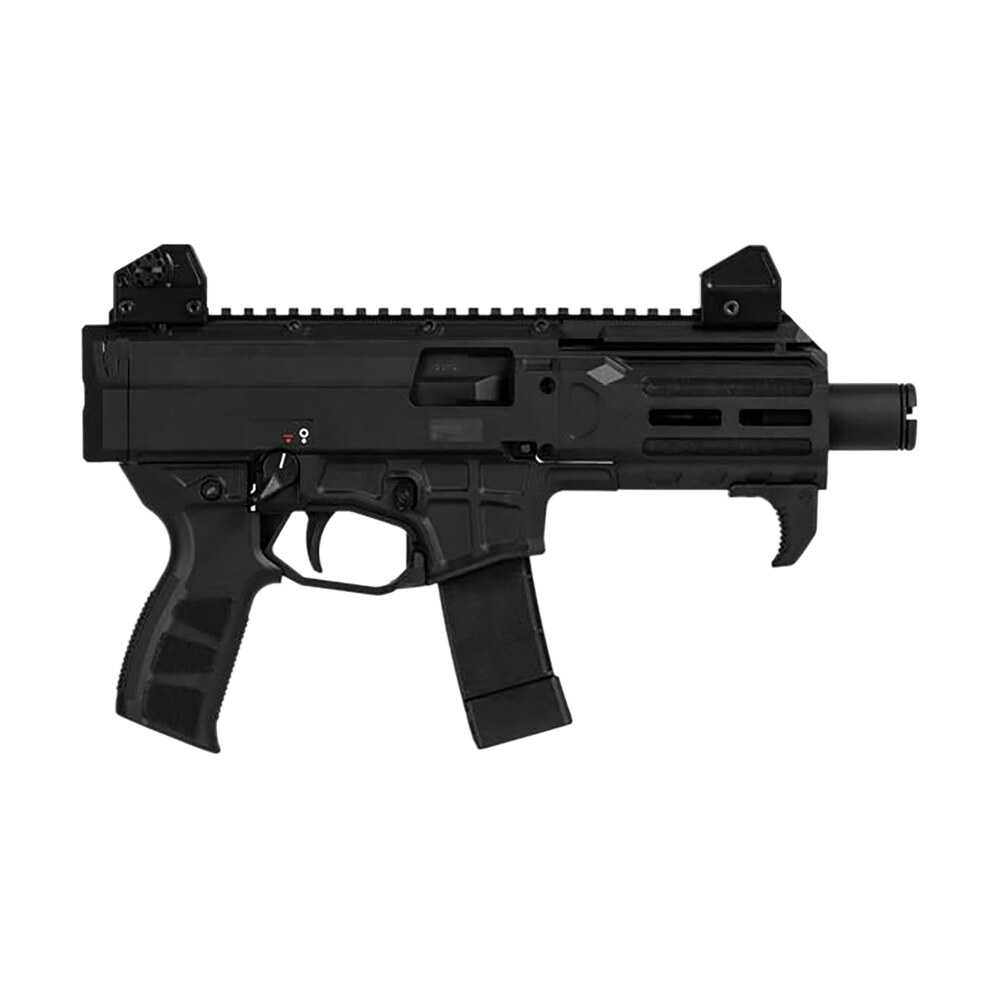 cz usa 91430 scorpion 3+ micro 9mm luger 20+1 4.20" black polycoat threaded barrel, m lok handguard, picatinny rail receiver, black polymer frame, black polymer grip, ambidextrous CZ-USA 91430 Scorpion 3+ Micro 9mm Luger 20+1 4.20" Black Polycoat Threaded Sports South item 169834