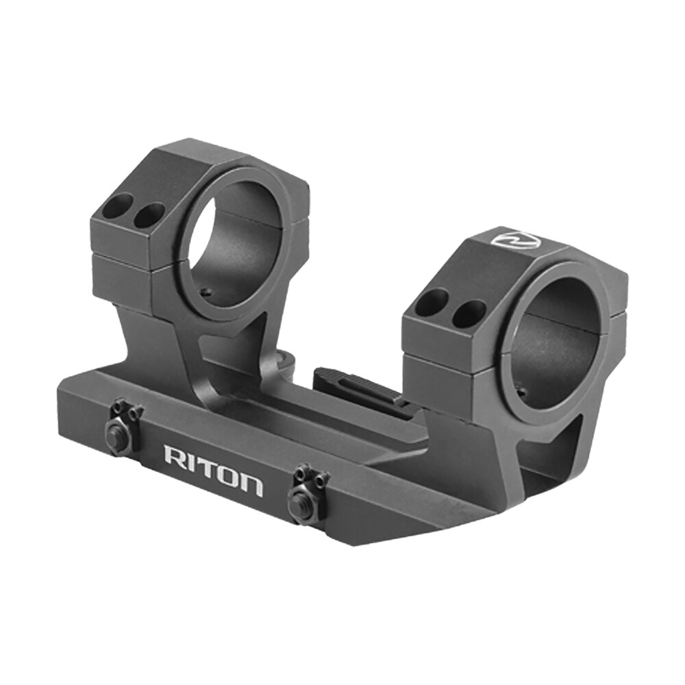 riton optics x34qd scope mount/ring combo cantilever scope mount quick detach, black anodized aluminum, 34mm tube picatinny/weaver mount Riton Optics X34QD Scope Mount/Ring Combo Cantilever Scope Mount Quick Detach, Black Anodized Sports South item 169892