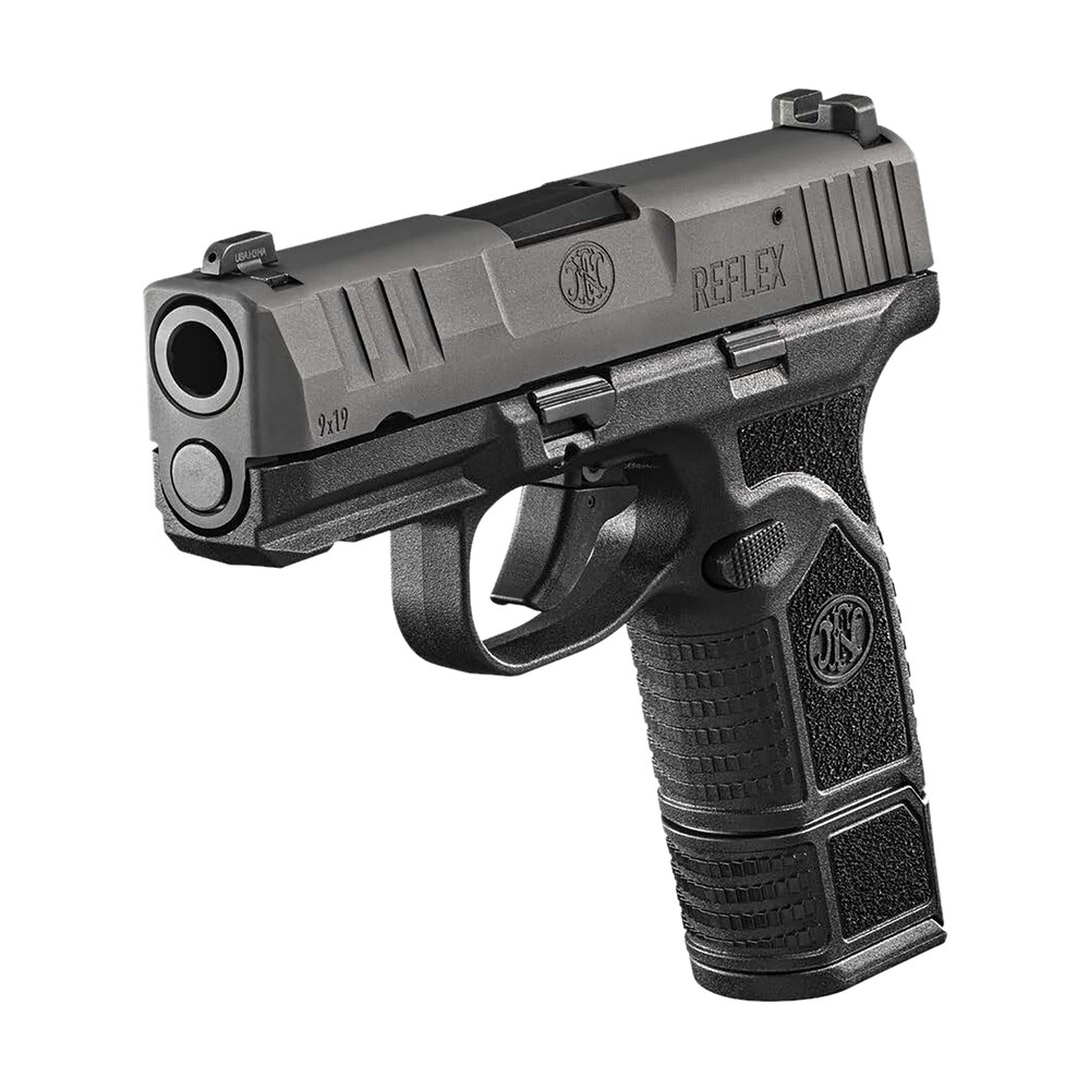 fn 66101416 reflex 9mm luger 15+1 11+1 3.30" micro compact frame black pvd serrated steel slide w/picatinny rail stippled grip ambidextrous FN 66101416 Reflex 9mm Luger 15+1 11+1 3.30" Micro-Compact Frame Black PVD Serrated Steel Slide Sports South item 169896