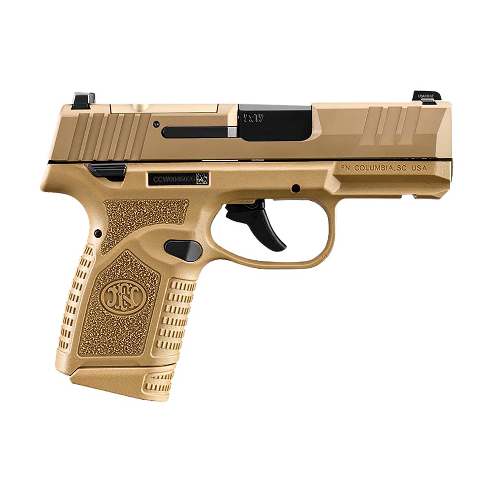 fn 66101423 reflex mrd 9mm luger 10+1 3.30" micro compact frame flat dark earth pvd optic ready/serrated steel slide w/picatinny rail stippled grip ambidextrous FN 66101423 Reflex MRD 9mm Luger 10+1 3.30" Micro-Compact Frame Flat Dark Earth PVD Optic Sports South item 169903