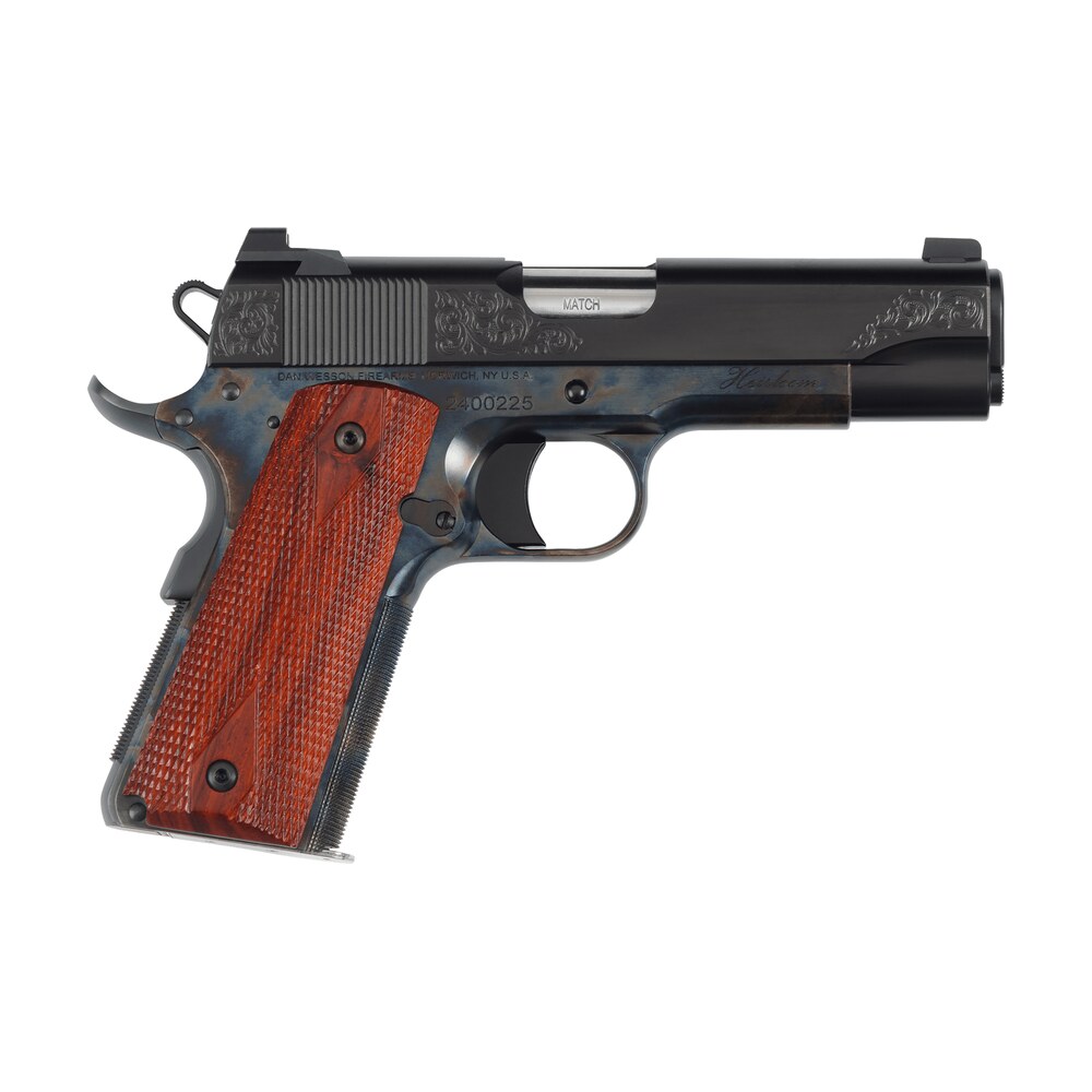 dan wesson 01779 heirloom 2024 45 acp 8+1 4.25" stainless steel barrel, blued serrated carbon steel slide, black steel frame w/beavertail, cocobolo grip Dan Wesson 01779 Heirloom 2024 45 ACP 8+1 4.25" Stainless Steel Sports South item 169912
