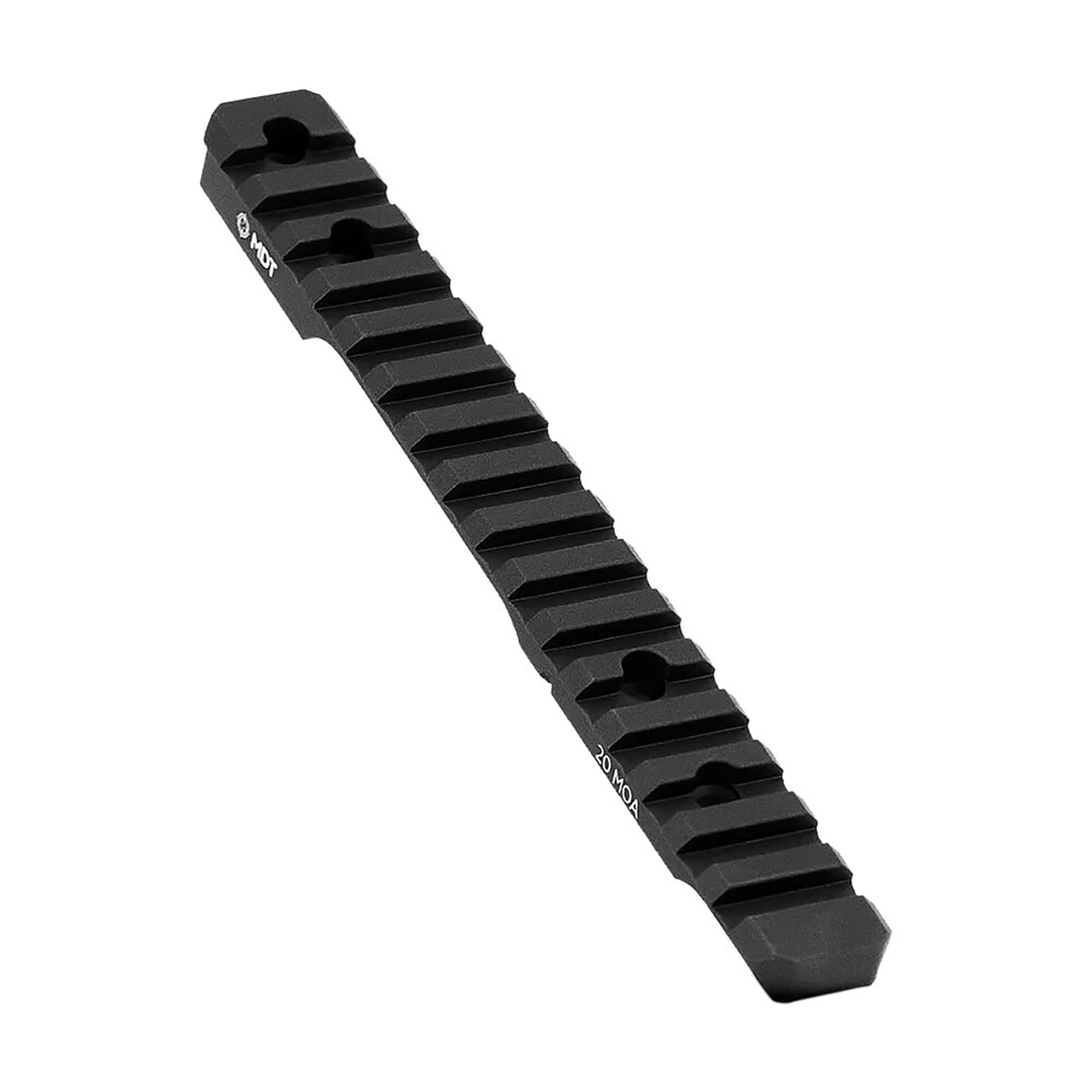 mdt sporting goods inc 102357blk 20 moa picatinny scope base black anodized aluminum 11" long fits howa 1500 long action Mdt Sporting Goods Inc 102357BLK 20 MOA Picatinny Scope Base Black Anodized Aluminum 11" Long Sports South item 170040