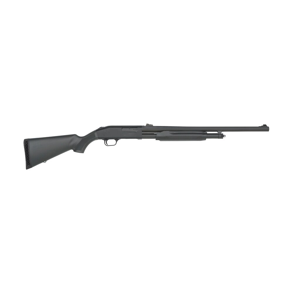 mossberg 56424 500 slugster 12 gauge pump 3" 5+1 24" matte blued steel barrel, matte blued receiver, fixed synthetic stock Mossberg 56424 500 Slugster 12 Gauge Pump 3" 5+1 24" Matte Blued Steel Sports South item 170052