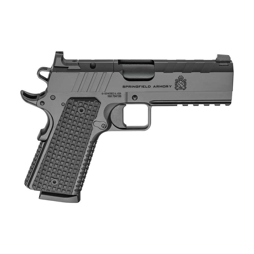 springfield armory px9228laos 1911 emissary 45 acp 8+1 4.25" stainless steel barrel optic ready black carbon steel slide vz grips thin line g10 grip Springfield Armory PX9228LAOS 1911 Emissary 45 ACP 8+1 4.25" Stainless Steel Barrel Optic Ready Sports South item 170065