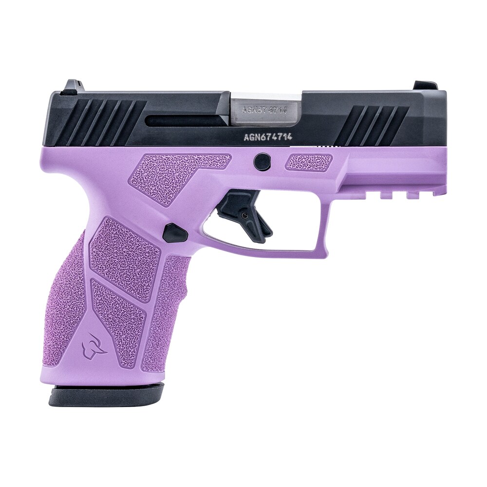 taurus 1 gx2931lp gx2 9mm luger 13+1 3.37" matte stainless steel barrel, matte black serrated stainless steel slide, light purple polymer frame w/picatinny rail, polymer grip Taurus 1-GX2931LP GX2 9mm Luger 13+1 3.37" Matte Stainless Steel Sports South item 170120