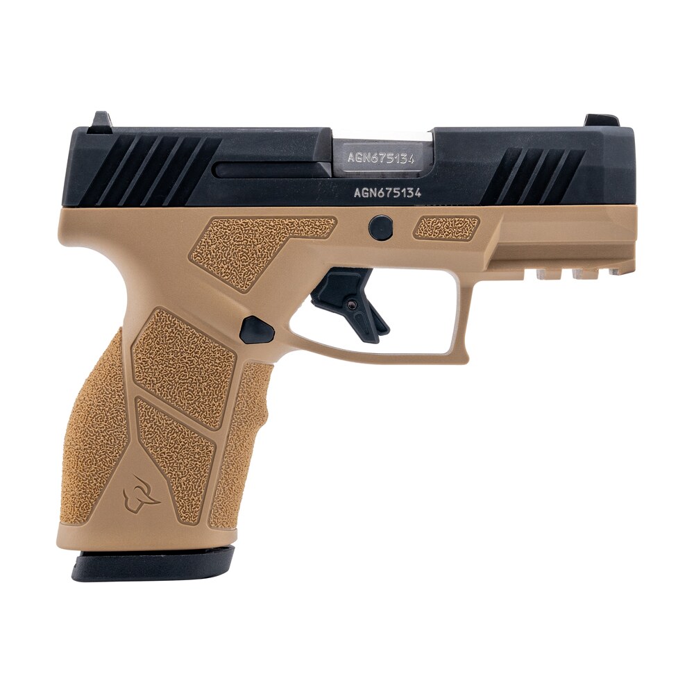 taurus 1 gx2931t gx2 9mm luger 13+1 3.37" matte stainless steel barrel, matte black serrated stainless steel slide, tan polymer frame w/picatinny rail, polymer grip Taurus 1-GX2931T GX2 9mm Luger 13+1 3.37" Matte Stainless Steel Sports South item 170124