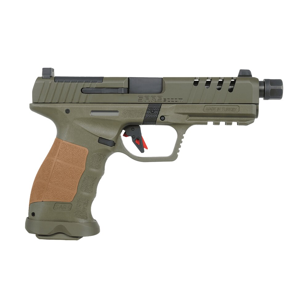 sar usa sar9socomod10 sar9 socom 9mm 10+1 5.20" steel slide od green polymer grip SAR USA SAR9SOCOMOD10 SAR9 SOCOM 9mm 10+1 5.20" Steel Slide OD Green Polymer Grip Sports South item 170350
