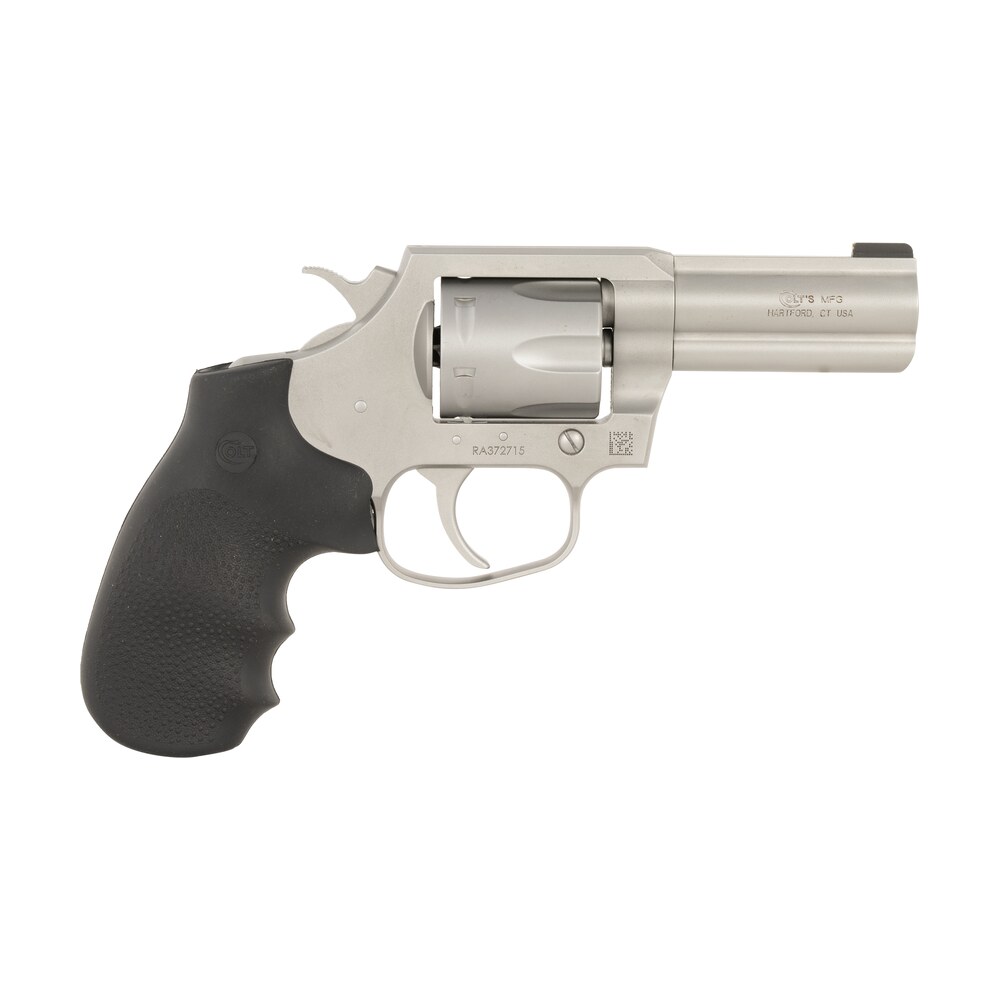 colt mfg kcobrasm3bb king cobra small 357 mag 6 shot 3" matte stainless steel barrel, cylinder frame, black hogue overmolded grips, exposed hammer Colt Mfg KCOBRASM3BB King Cobra Small 357 Mag 6 Shot 3" Matte Stainless Steel Sports South item 170426