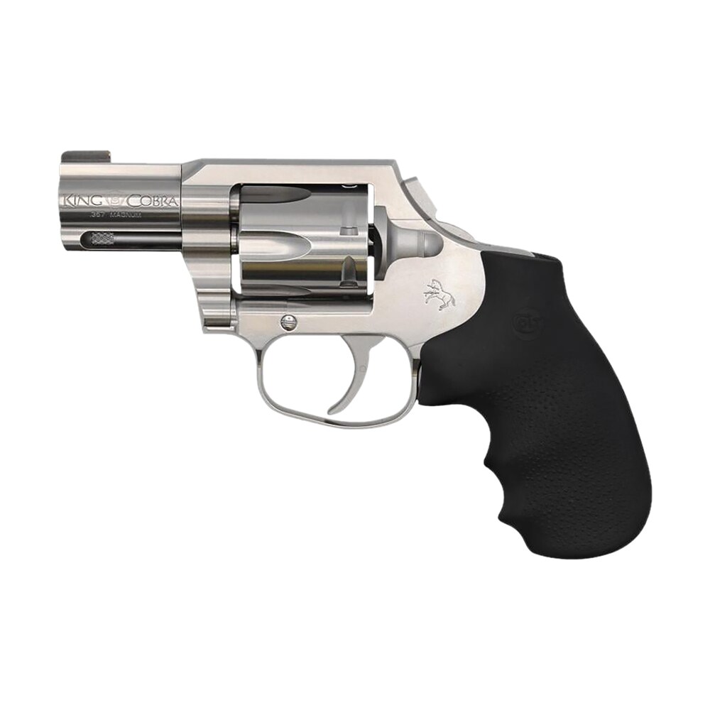 colt mfg kcobrasm2bb king cobra small 357 mag 6 shot 2" matte stainless steel barrel, cylinder frame, black hogue overmolded grips, concealed hammer Colt Mfg KCOBRASM2BB King Cobra Small 357 Mag 6 Shot 2" Matte Stainless Steel Sports South item 170427