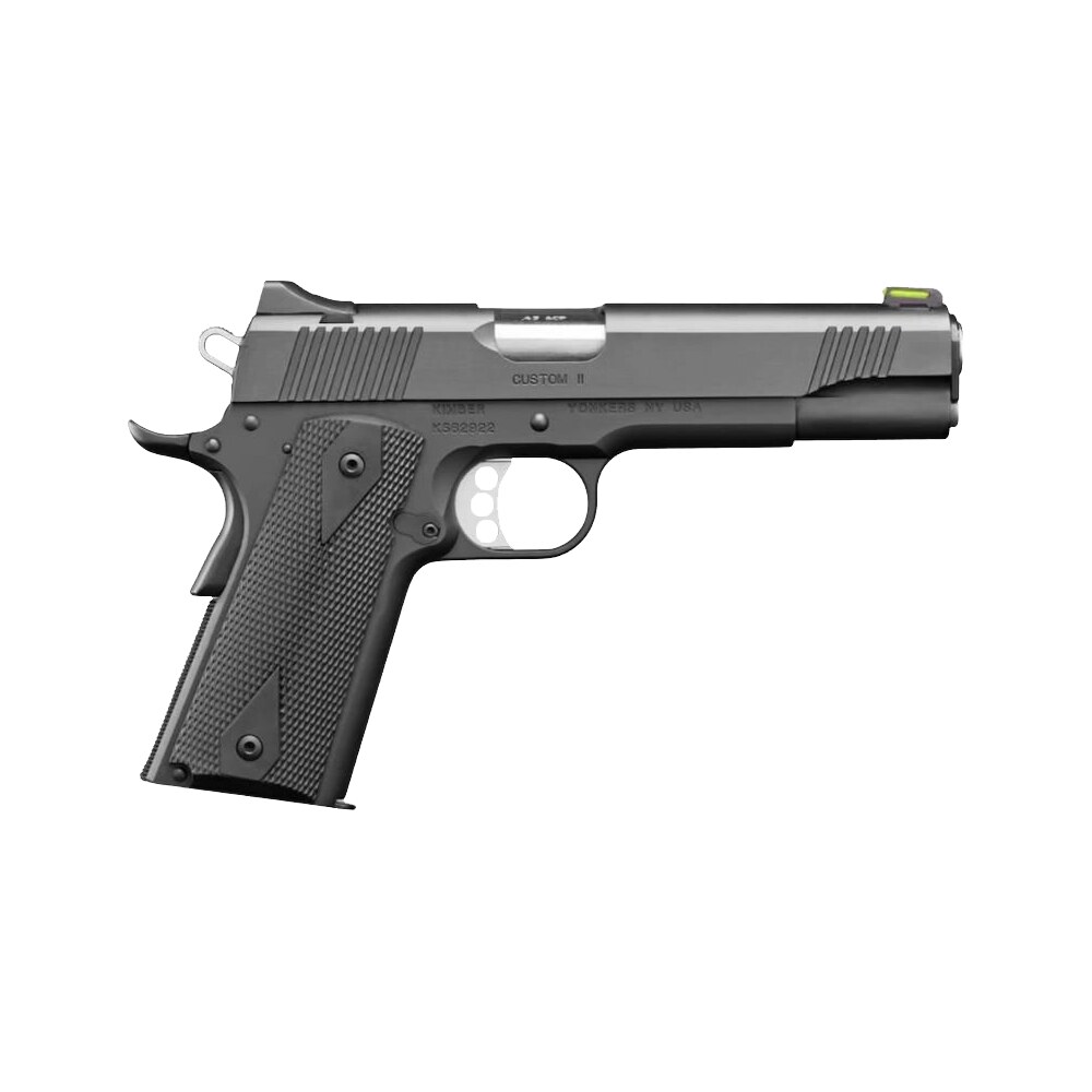 kimber mfg, inc 3700549 custom ii full size frame 45 acp 8+1 5" stainless match grade barrel, matte black serrated stainless steel slide, matte black steel frame w/beavertail, black hogue rubber grip Kimber Mfg, Inc 3700549 Custom II Full Size Frame 45 ACP 8+1 5" Stainless Match Grade Sports South item 170539